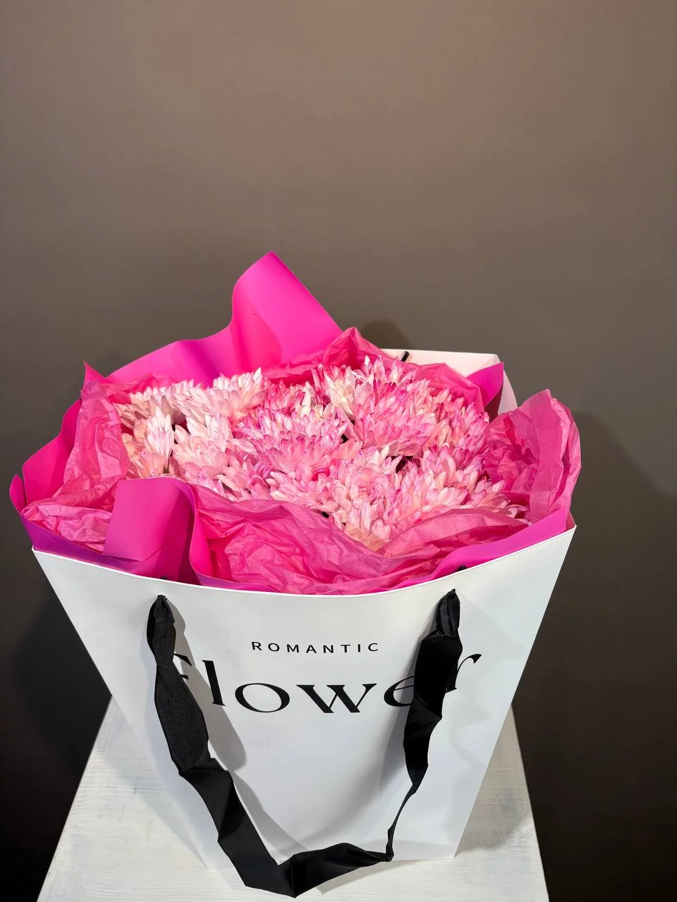 Моно букет кустовые хризантемы